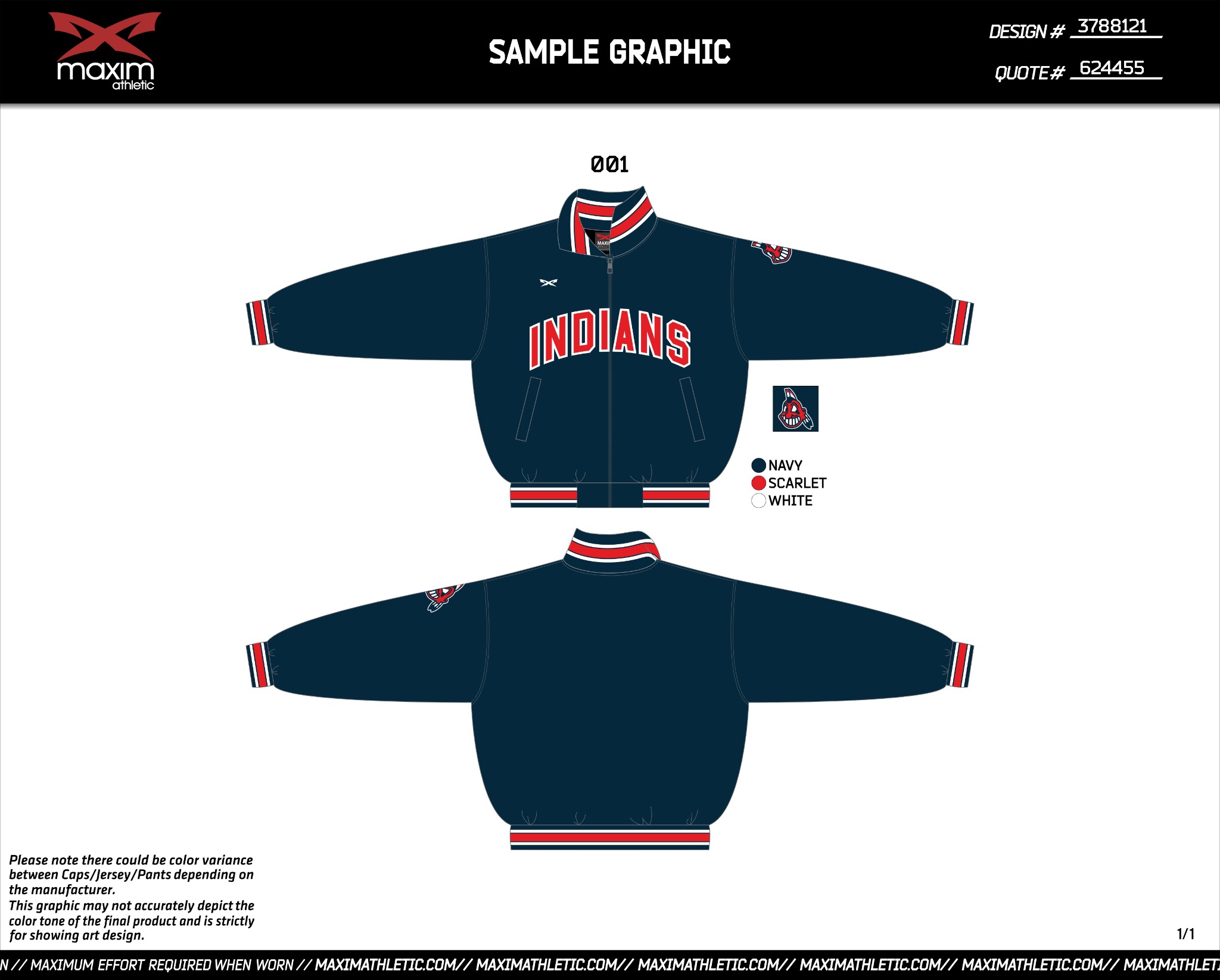 Maxim Computergrafik einer individuellen Baseballjacke