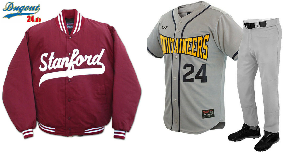 Maxim Athletic Baseball Jacke, Jersey und Pants